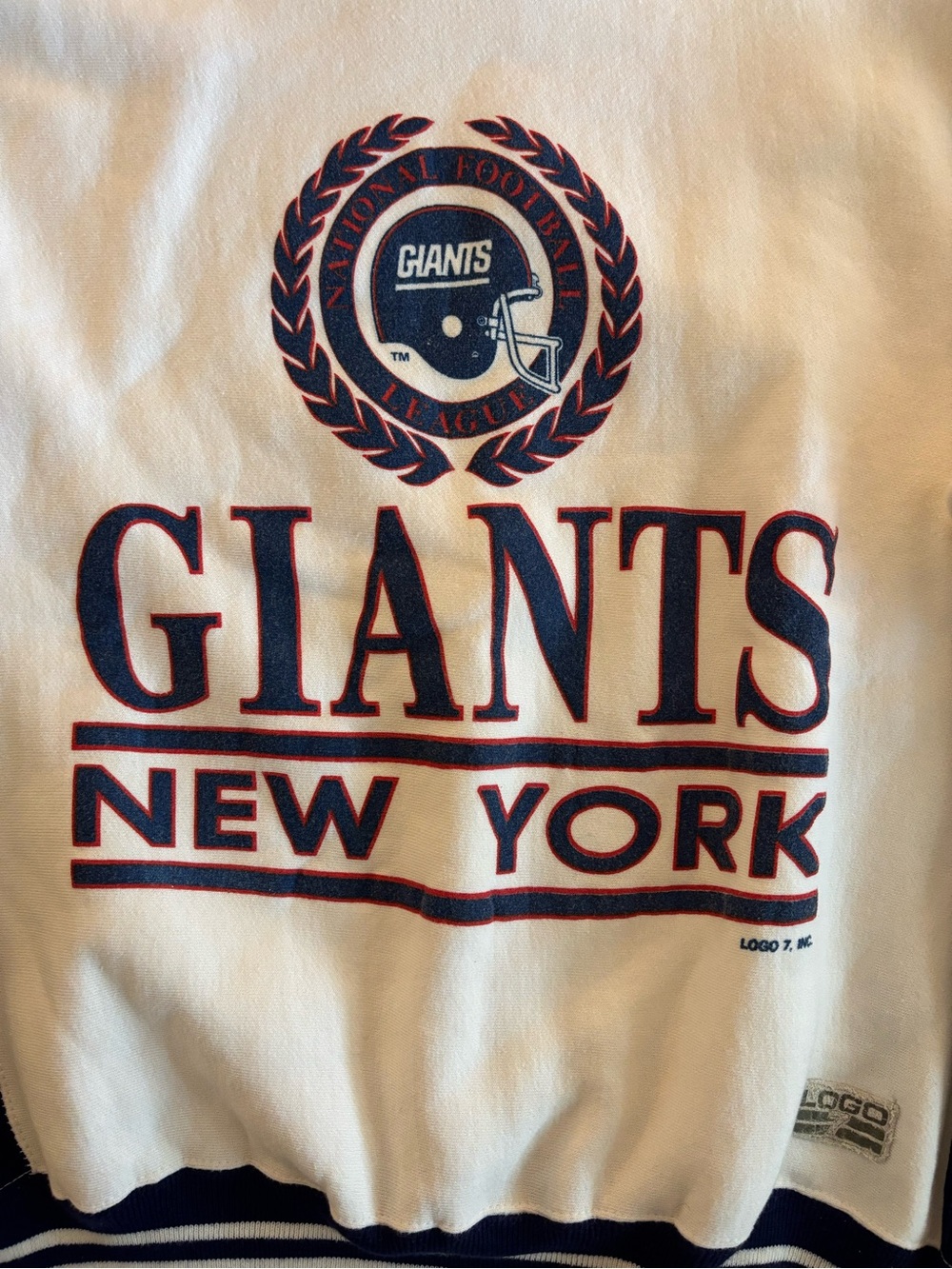 RARE Vintage New York Giants Crewneck Sweatshirt - White & Navy - Picture 3 of 9